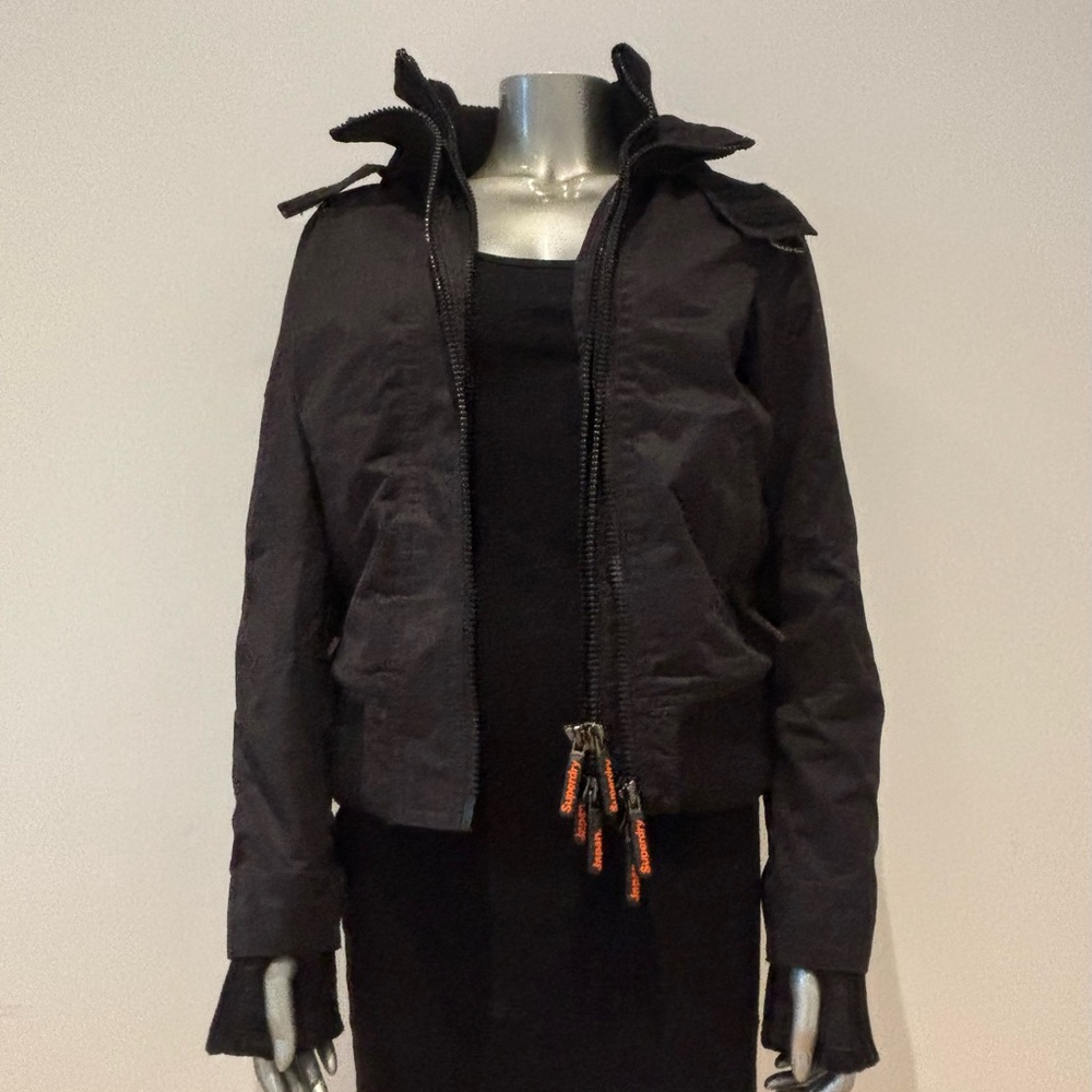 Superdry Microfibre Fur-hooded Windbomber Jacket